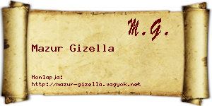 Mazur Gizella névjegykártya